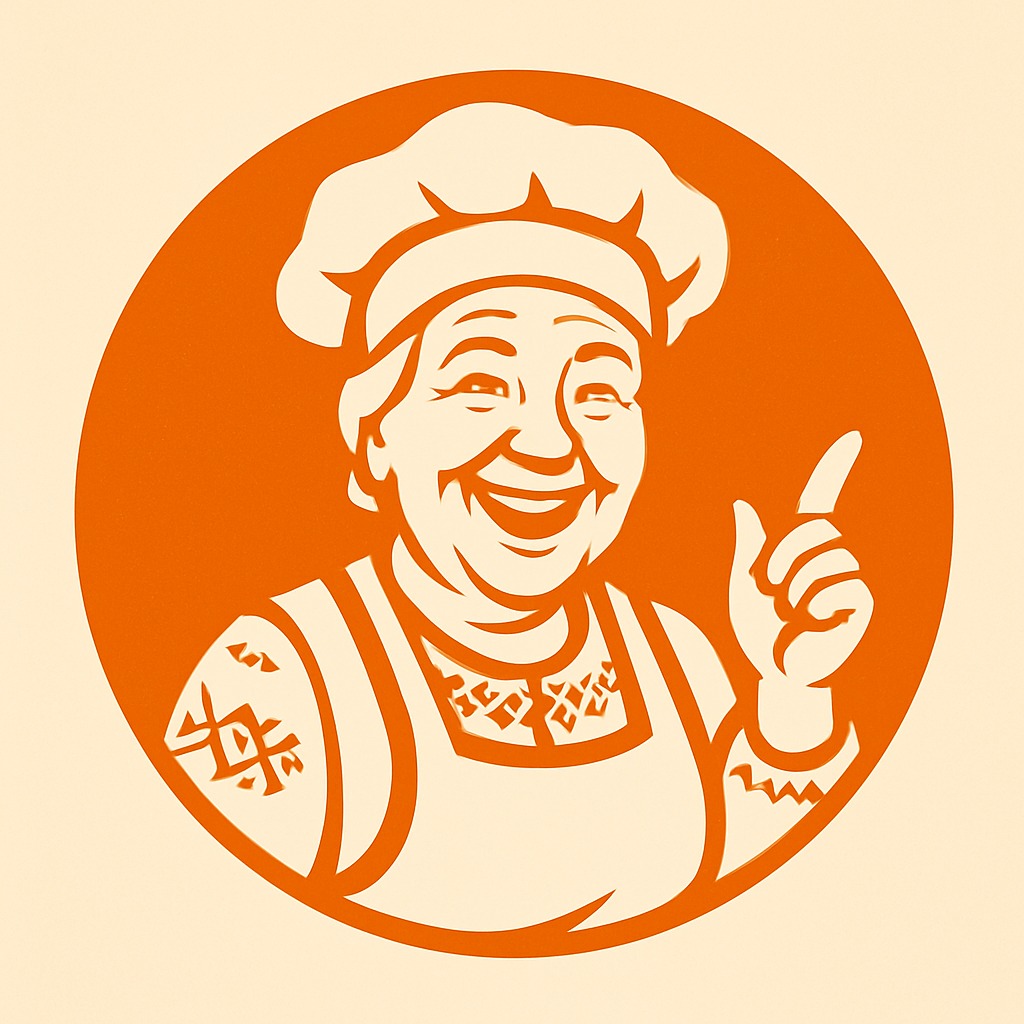 Logo de Kujar app - cocinera sonriente